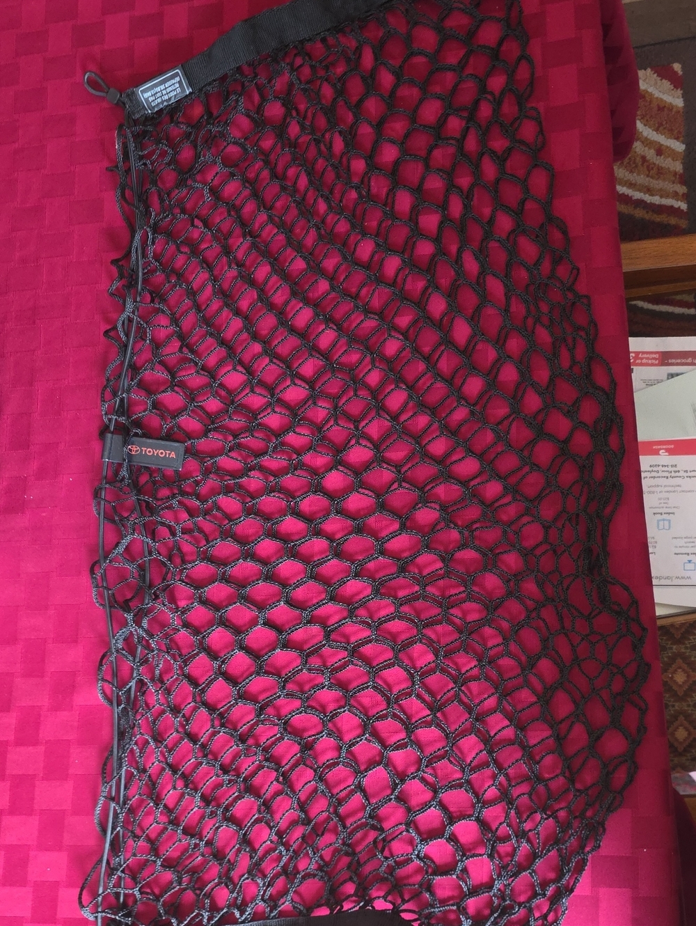 Toyota Avalon Black Cargo Net with Elastic Edging